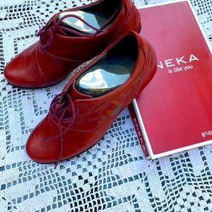 Eneka Lace Up Low Heeled Bootie